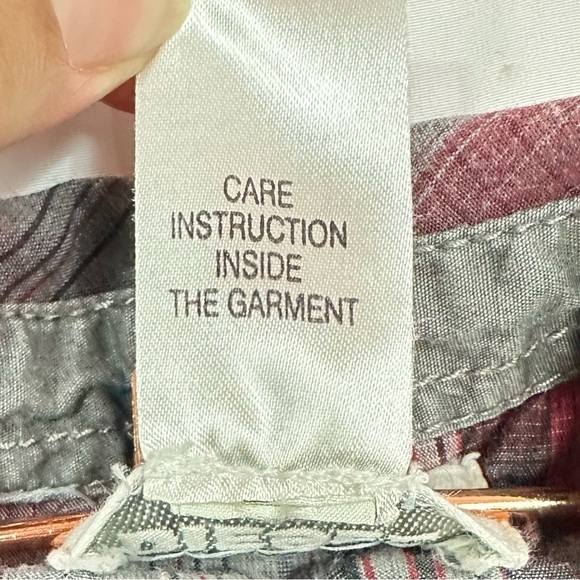 Diesel Kids plaid button down with patches size 2 - Picture 7 of 8